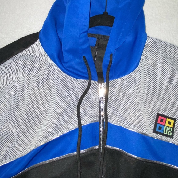 DEMO LITION Mens Matching Set Black Silver Blue Jacket and Joggers size … - Picture 4 of 14
